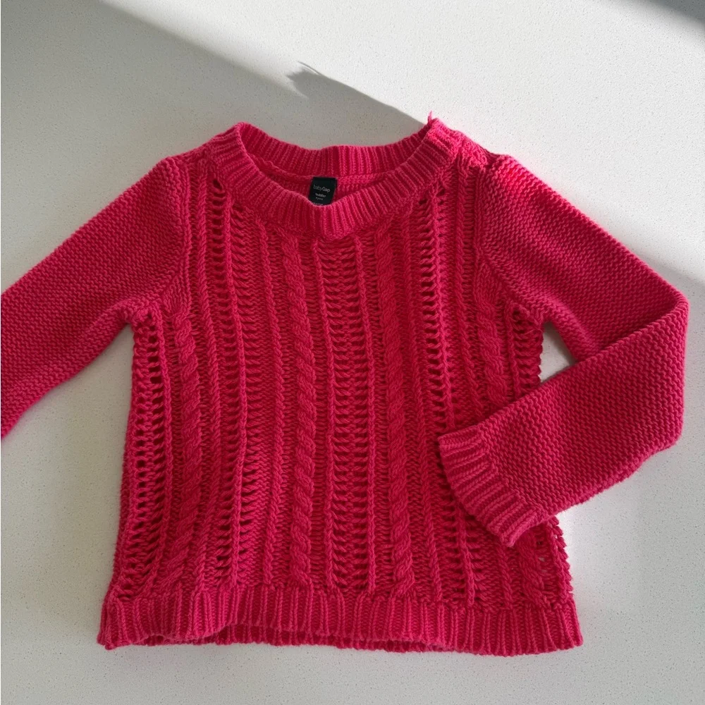 Like New BabyGap Toddler Girl Pink Knit Sweater
